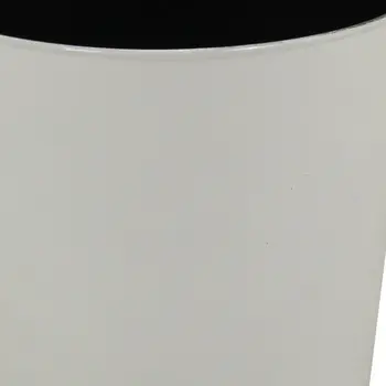 9" White Recycled Plastic Indoor Outdoor Round Pot Planter