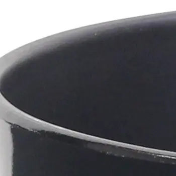 7" Black Recycled Plastic Indoor Outdoor Round Pot Planter