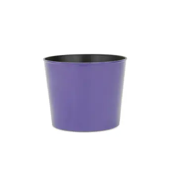 7" Navy Blue Recycled Plastic Indoor Outdoor Round Pot Planter