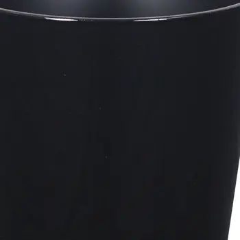 7" Black Recycled Plastic Indoor Outdoor Round Pot Planter