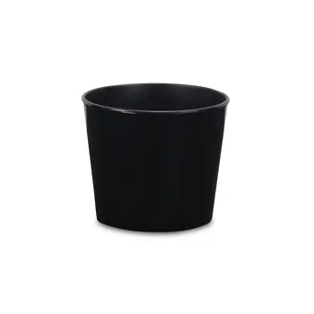 6" Black Recycled Plastic Indoor Outdoor Round Pot Planter
