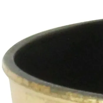 6" Gold Recycled Plastic Indoor Outdoor Round Pot Planter