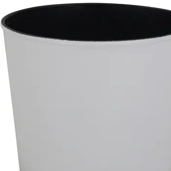 6" White Recycled Plastic Indoor Outdoor Round Pot Planter