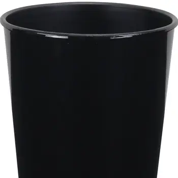5" Black Recycled Plastic Indoor Outdoor Round Pot Planter