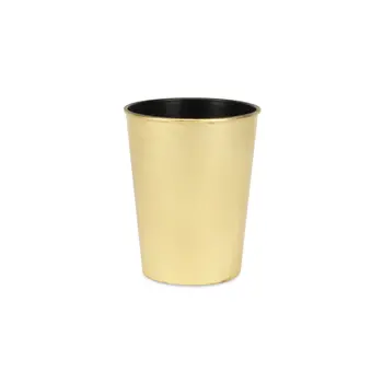 5" Gold Recycled Plastic Indoor Outdoor Round Pot Planter