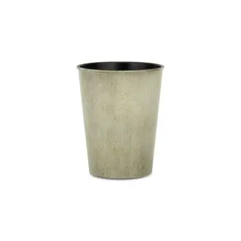 5" Gray Recycled Plastic Indoor Outdoor Round Pot Planter