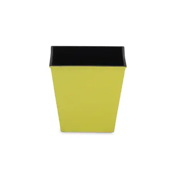 5" Yellow Recycled Plastic Indoor Outdoor Square Pot Planter