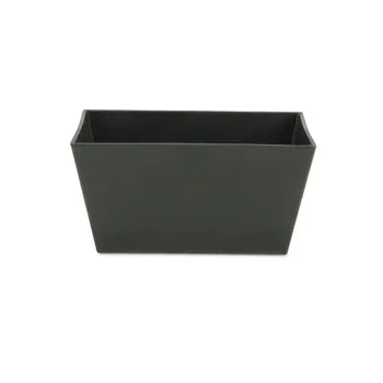 8" Black Recycled Plastic Indoor Outdoor Rectangular Planter Box
