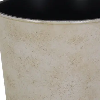 5" Cream Recycled Plastic Indoor Outdoor Round Pot Planter