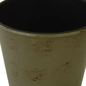 5" Gray Recycled Plastic Indoor Outdoor Round Pot Planter