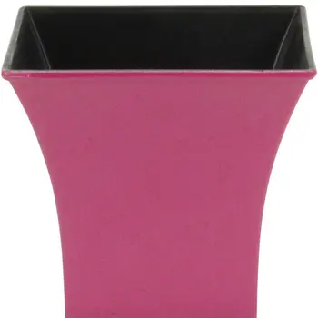 5" Hot Pink Recycled Plastic Indoor Outdoor Square Pot Planter