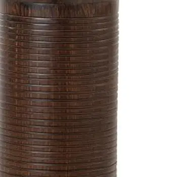 Set of Two 31" Distressed Brown Table Lamp USB With Beige Drum Shade
