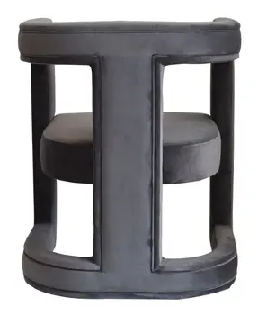 23" Gray Velvet Arm Chair