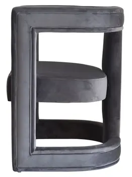 23" Gray Velvet Arm Chair