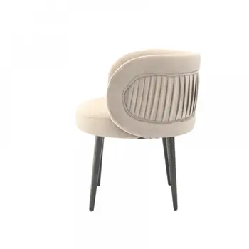 24" Gray And Black Velvet Arm Chair