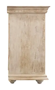 71" Beige Solid Wood Sideboard with Four Doors
