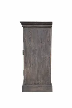 71" Distressed Gray Solid Wood Sideboard with Four Doors
