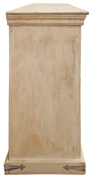 71" Beige Solid Wood Sideboard with Four Doors