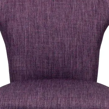 Set of Two Purple and Brown Upholstered Fabric Dining Parsons Chairs