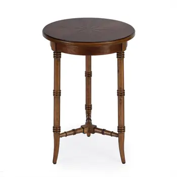26" Brown Manufactured Wood Round End Table