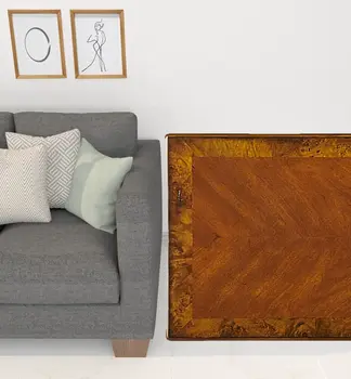 24" Brown End Table With Shelf