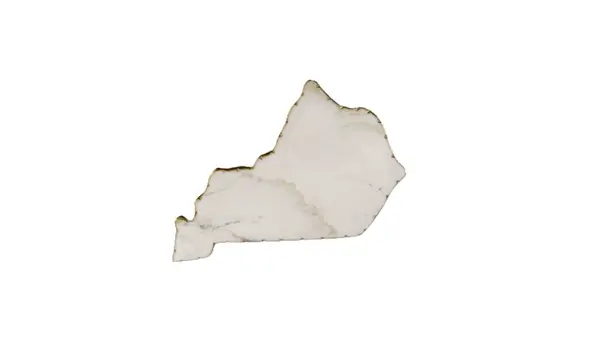 12" White And Gold Marble Kentucky Cheese Board