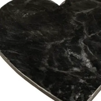 10" Black Handmade Heart Cheese Board