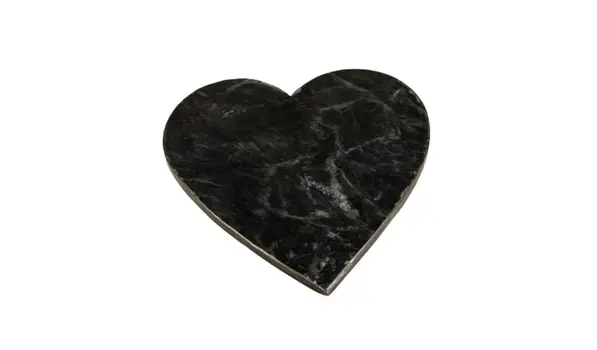 10" Black Handmade Heart Cheese Board