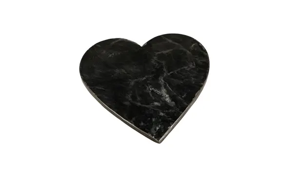 10" Black Handmade Heart Cheese Board