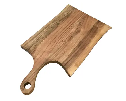 24" Brown Live Edge Solid Wood Cutting Board