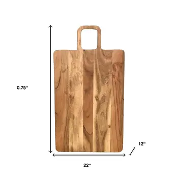22" Rectangle Solid Wood Cutting Board