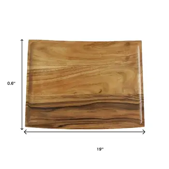 13" Brown Solid Wood Colorado Cheese Board