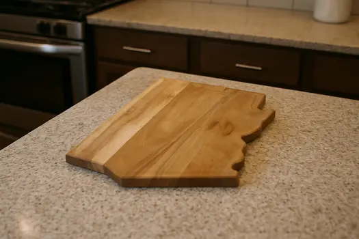 13" Brown Solid Wood Arizona Cheese Board