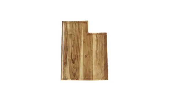 14" Brown Solid Wood Utah Cheese Board