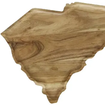 14" Brown Solid Wood South Carolina Cheese Board
