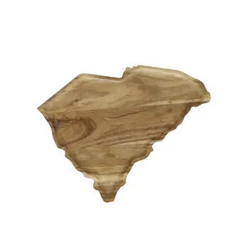 14" Brown Solid Wood South Carolina Cheese Board