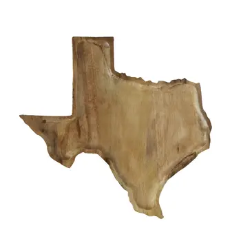 14" Brown Solid Wood Texas Cheese Board