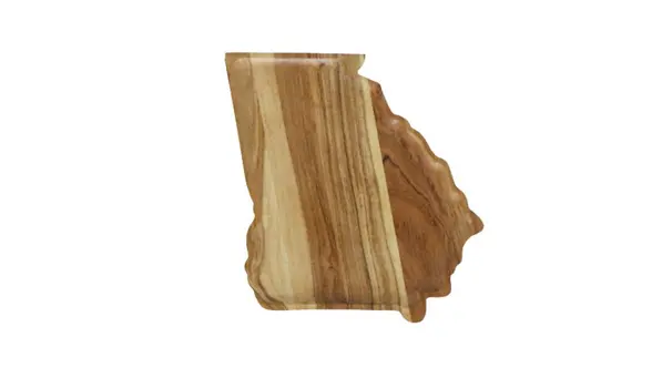 13" Brown Solid Wood Georgia Cheese Board