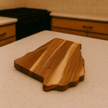 13" Brown Solid Wood Georgia Cheese Board