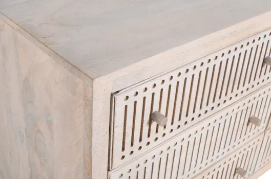 48" Brushed Ivory Solid Wood Six Drawer Double Dresser