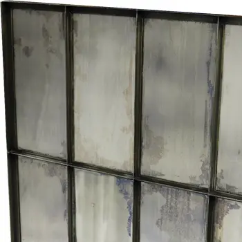 40" Black Square Metal Framed Accent Mirror
