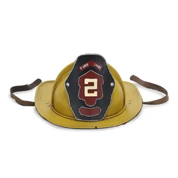 8" Yellow and Black Metal Fireman Hand Painted Figurine Tabletop Sculpture