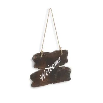 6" X 12" Brown Welcome Wood Wall Decor