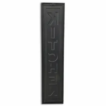 37" Black And White Metal Kitchen Text Wall Decor