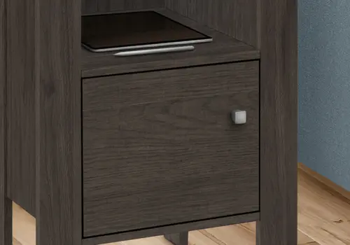24" Brown Wood Nightstand