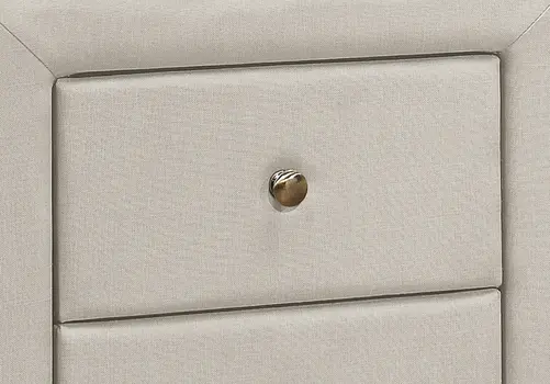 21" Beige Wood Two Drawer Nightstand