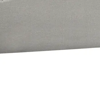Gray Linen Blend Upholstered Arched Full Headboard With Nail Head Trim