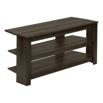 42" Brown Wood Open Shelving TV Stand