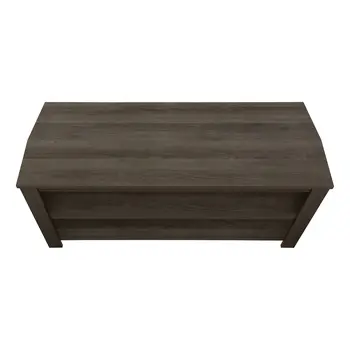 42" Brown Wood Open Shelving TV Stand