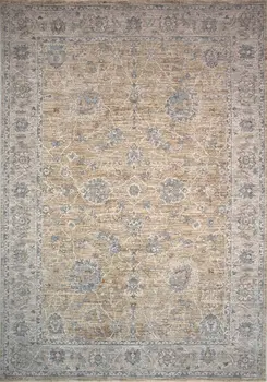 5' X 8' Gold Southwestern Power Loom Stain Resistant Area Rug